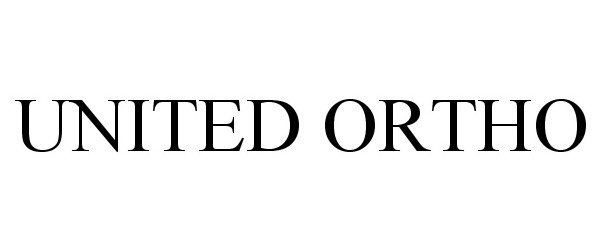 Trademark Logo UNITED ORTHO