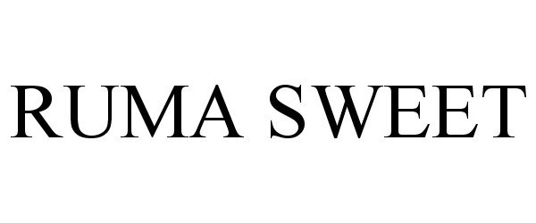 Trademark Logo RUMA SWEET