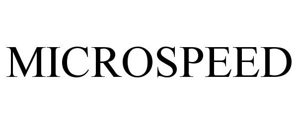 Trademark Logo MICROSPEED