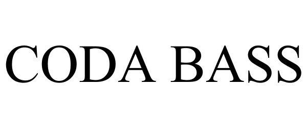 Trademark Logo CODA BASS