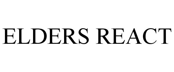 Trademark Logo ELDERS REACT