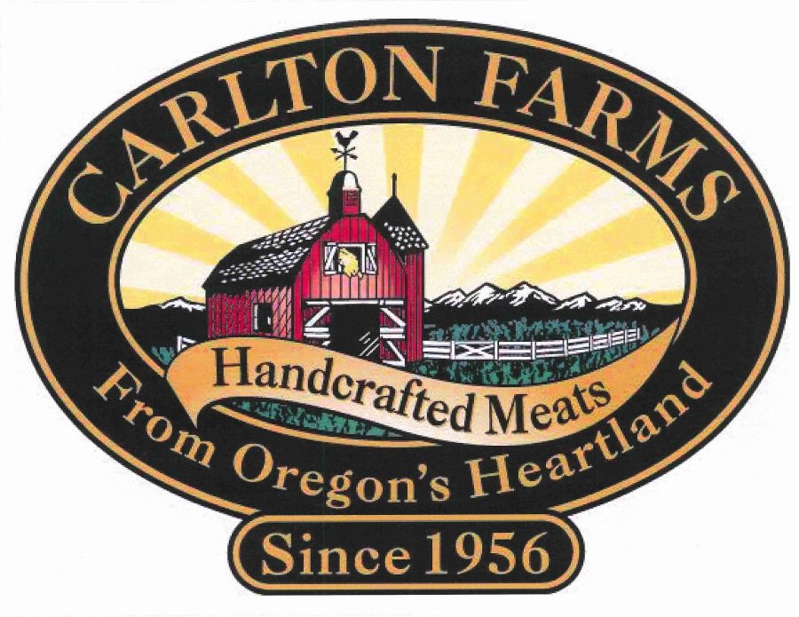 Trademark Logo CARLTON FARMS HANDCRAFTED MEATS FROM OREGON'S HEARTLAND SINCE 1956