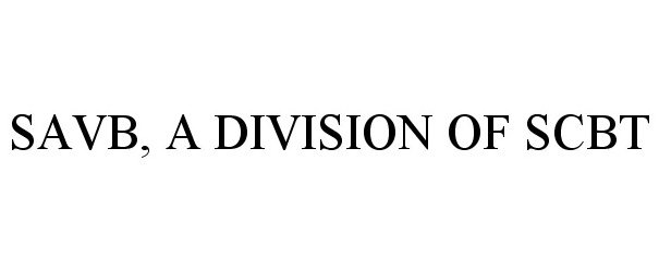  SAVB, A DIVISION OF SCBT