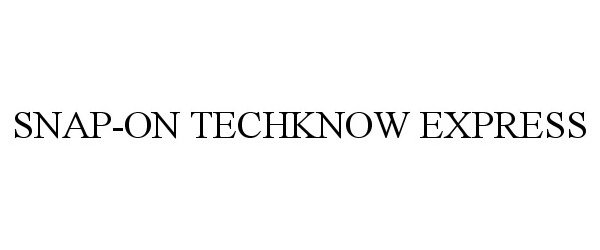 Trademark Logo SNAP-ON TECHKNOW EXPRESS