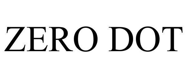 Trademark Logo ZERO DOT