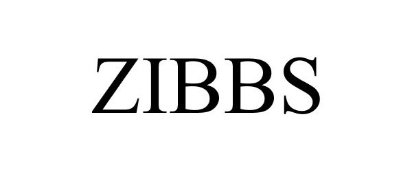 Trademark Logo ZIBBS