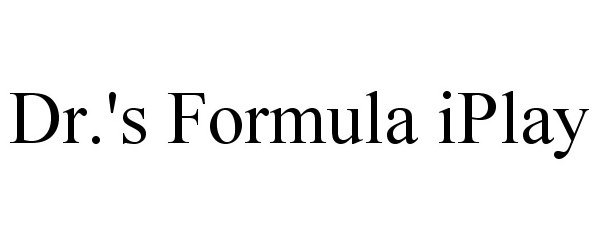  DR.'S FORMULA IPLAY