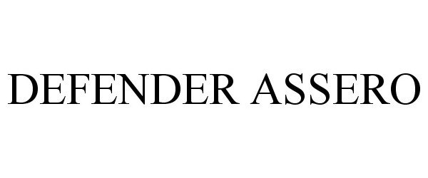 Trademark Logo DEFENDER ASSERO