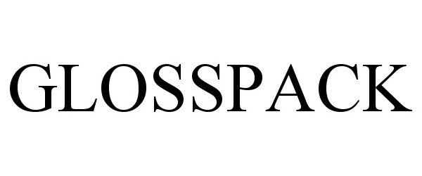 Trademark Logo GLOSSPACK