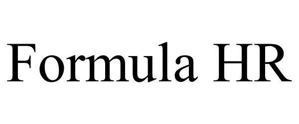 Trademark Logo FORMULA HR