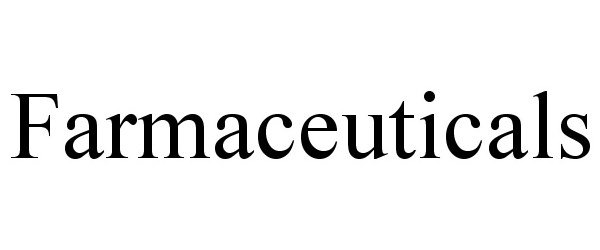 Trademark Logo FARMACEUTICALS