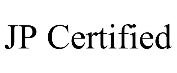 Trademark Logo JP CERTIFIED