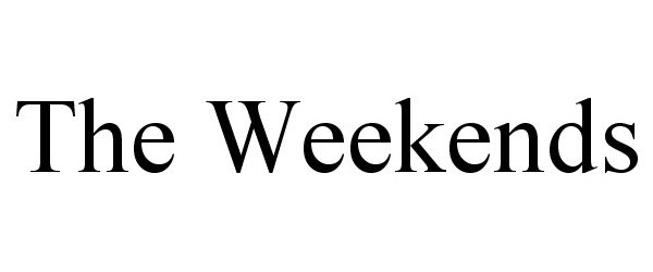 Trademark Logo THE WEEKENDS