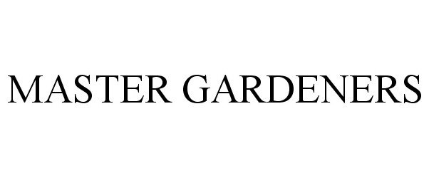 Trademark Logo MASTER GARDENERS