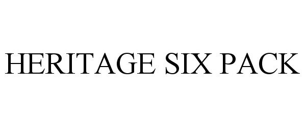 Trademark Logo HERITAGE SIX PACK