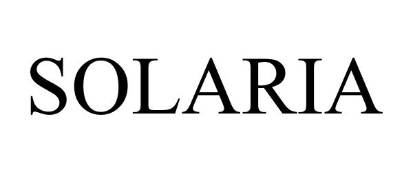 Trademark Logo SOLARIA