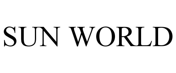 Trademark Logo SUN WORLD