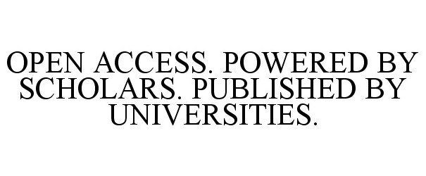  OPEN ACCESS. POWERED BY SCHOLARS. PUBLISHED BY UNIVERSITIES.