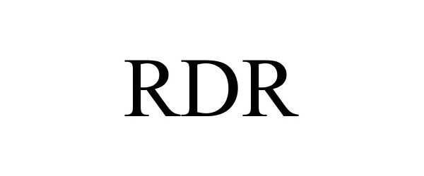 Trademark Logo RDR