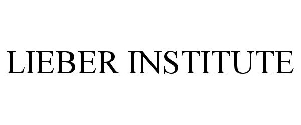 Trademark Logo LIEBER INSTITUTE