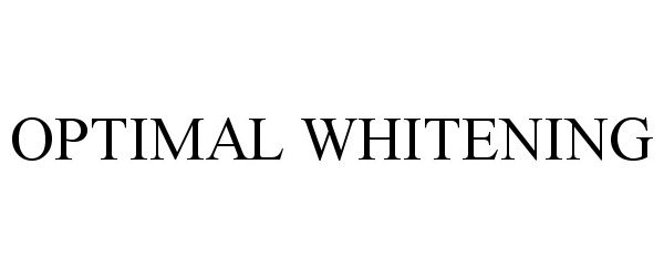 Trademark Logo OPTIMAL WHITENING