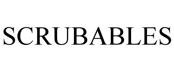 Trademark Logo SCRUBABLES