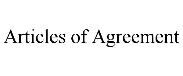  ARTICLES OF AGREEMENT