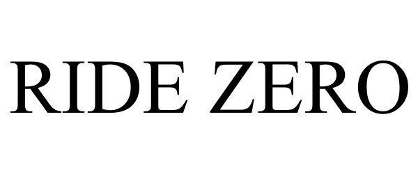 Trademark Logo RIDE ZERO