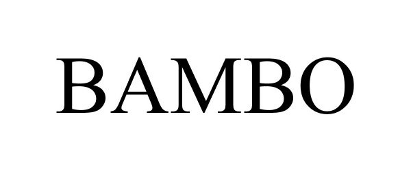 Trademark Logo BAMBO