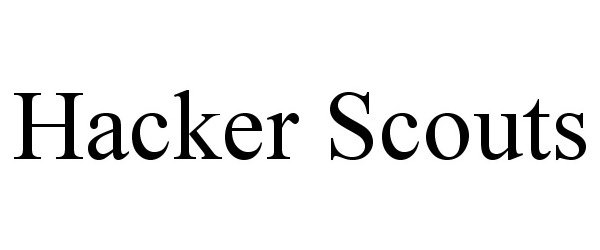 Trademark Logo HACKER SCOUTS