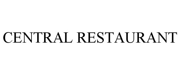  CENTRAL RESTAURANT