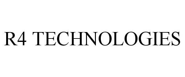 Trademark Logo R4 TECHNOLOGIES