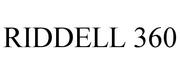 Trademark Logo RIDDELL 360