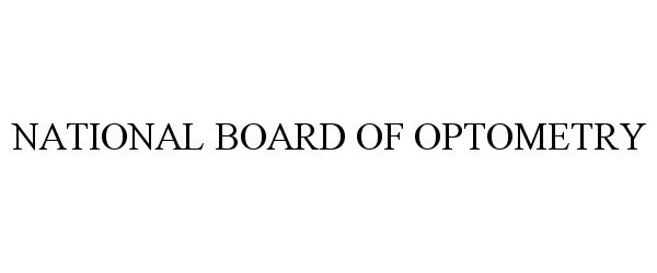 Trademark Logo NATIONAL BOARD OF OPTOMETRY