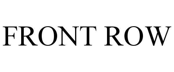 Trademark Logo FRONT ROW