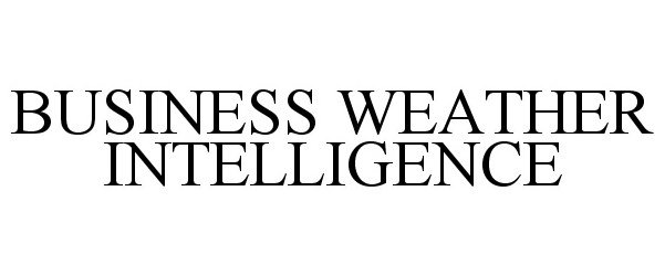  BUSINESS WEATHER INTELLIGENCE