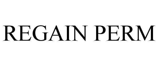 Trademark Logo REGAIN PERM