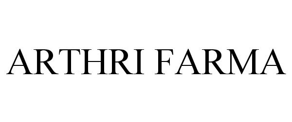 Trademark Logo ARTHRI FARMA