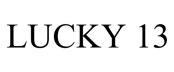 Trademark Logo LUCKY 13