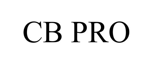 Trademark Logo CB PRO