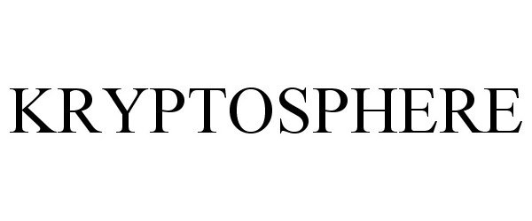 Trademark Logo KRYPTOSPHERE