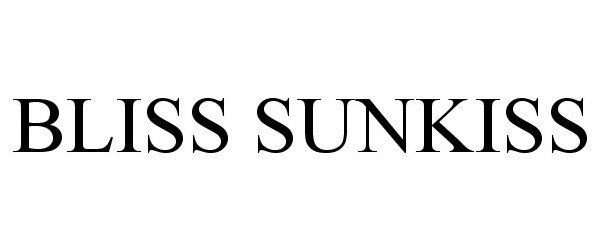 Trademark Logo BLISS SUNKISS