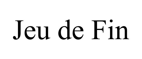 Trademark Logo JEU DE FIN