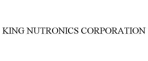  KING NUTRONICS CORPORATION