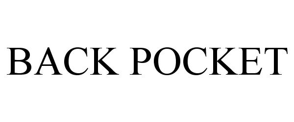 BACK POCKET