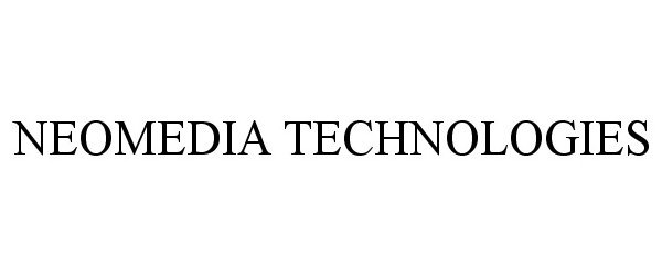  NEOMEDIA TECHNOLOGIES