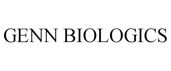 Trademark Logo GENN BIOLOGICS