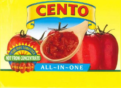  CENTO VINE RIPE TOMATOES NOT FROM CONCENTRATE FRESH PACK ALL-IN-ONE