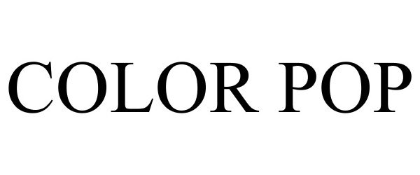 Trademark Logo COLOR POP