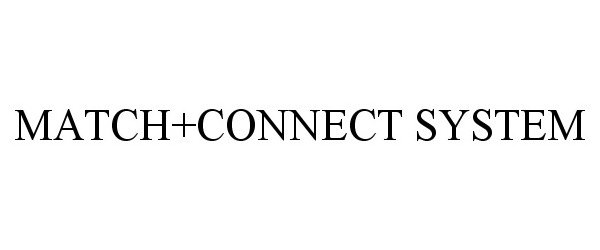 Trademark Logo MATCH+CONNECT SYSTEM
